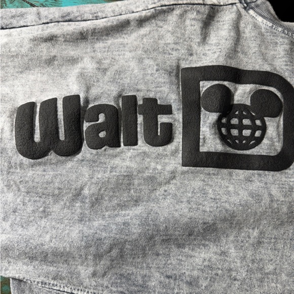 Walt Disney World Parks Spirit Jersey Shirt Adult Small Gray Acid Wash Print - Picture 9 of 12